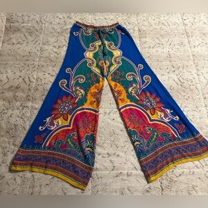 Flying Tomato Multicolor Paisley Wide-Leg Pants